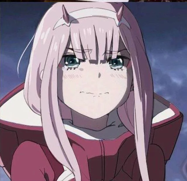 High Quality zero two crying Blank Meme Template
