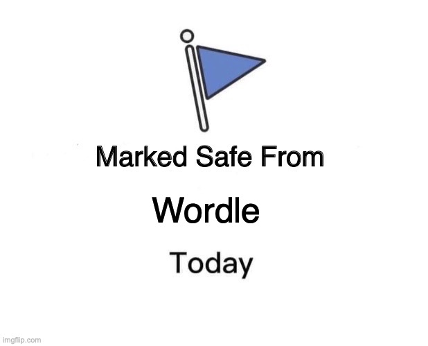 Wordle | Wordle | image tagged in memes,marked safe from | made w/ Imgflip meme maker