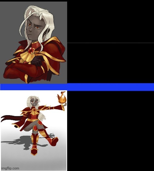 Supreme Calamitas drake template | image tagged in supreme calamitas drake template | made w/ Imgflip meme maker