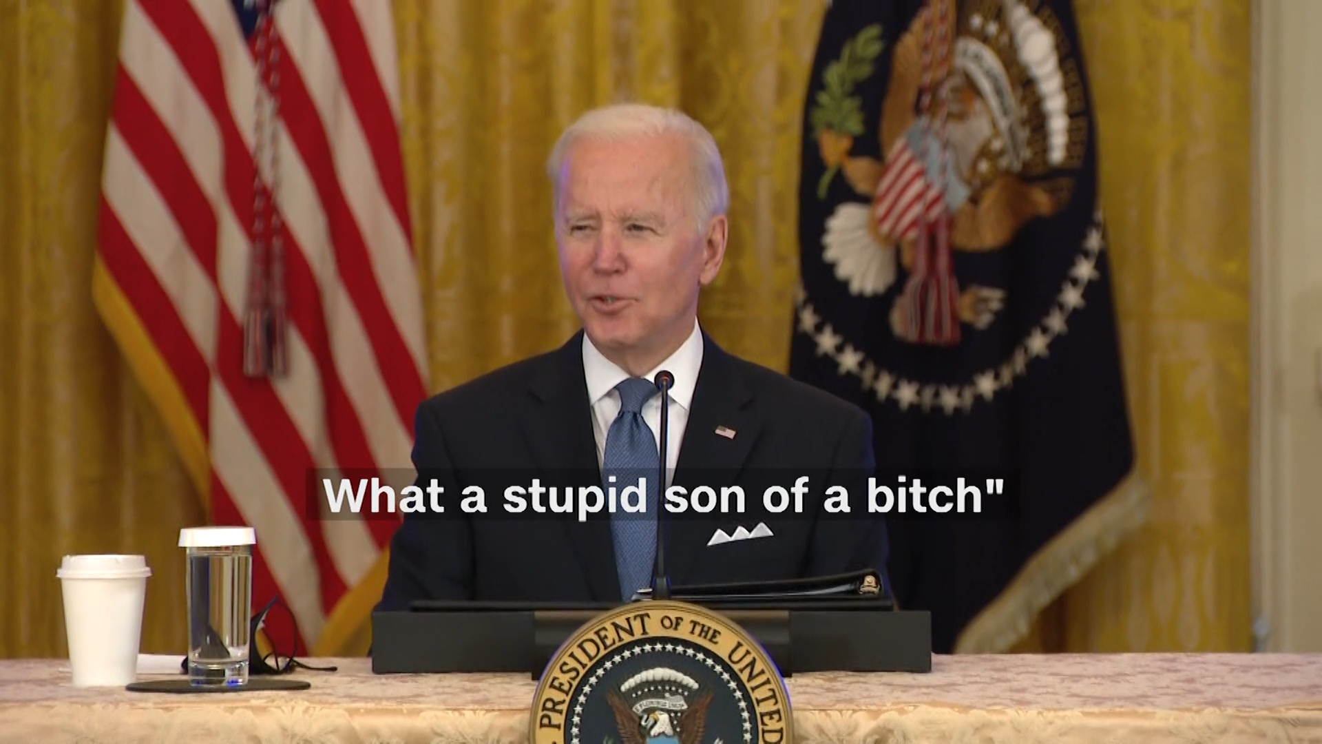 Biden What a stupid son of a bitch Blank Meme Template