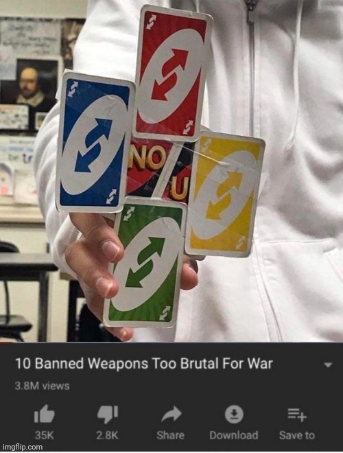 Uno reverse cards | image tagged in top 10 weapons banned from war,uno reverse card,reposts,repost,memes,uno | made w/ Imgflip meme maker