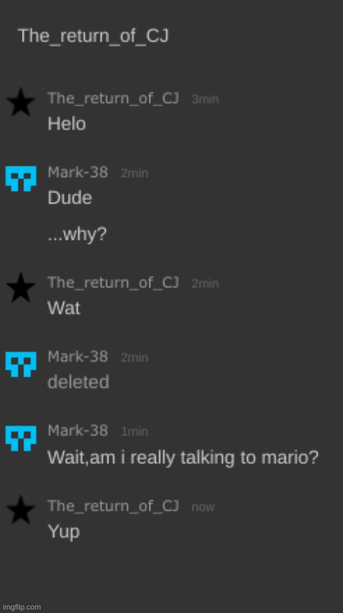 Guys he's back search his profile before he deletes. | image tagged in mario is back | made w/ Imgflip meme maker