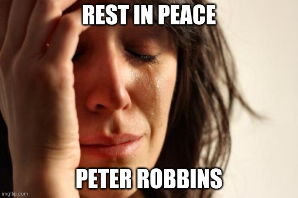 "Good grief!" | REST IN PEACE; PETER ROBBINS | image tagged in memes,first world problems,charlie brown,peanuts,rest in peace,rip | made w/ Imgflip meme maker