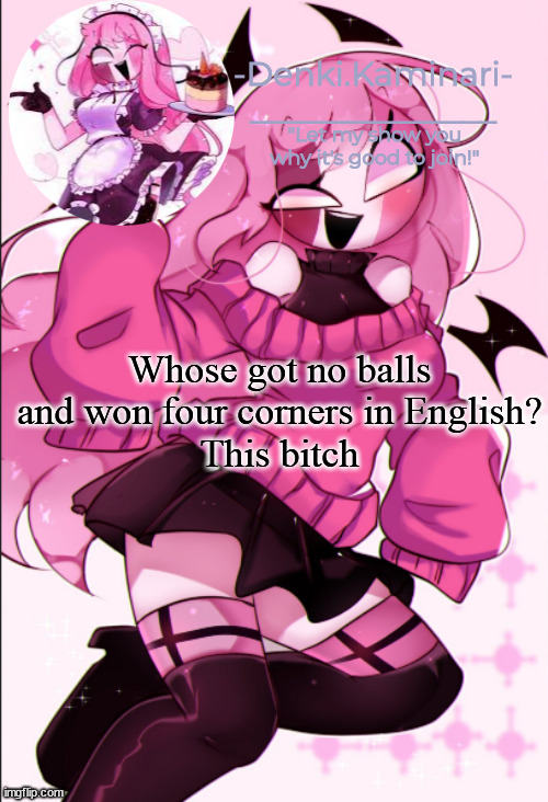 Sarv temp | Whose got no balls and won four corners in English?
This bitch | image tagged in sarv temp | made w/ Imgflip meme maker