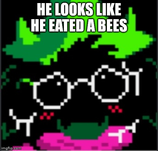 The | HE LOOKS LIKE HE EATED A BEES | made w/ Imgflip meme maker