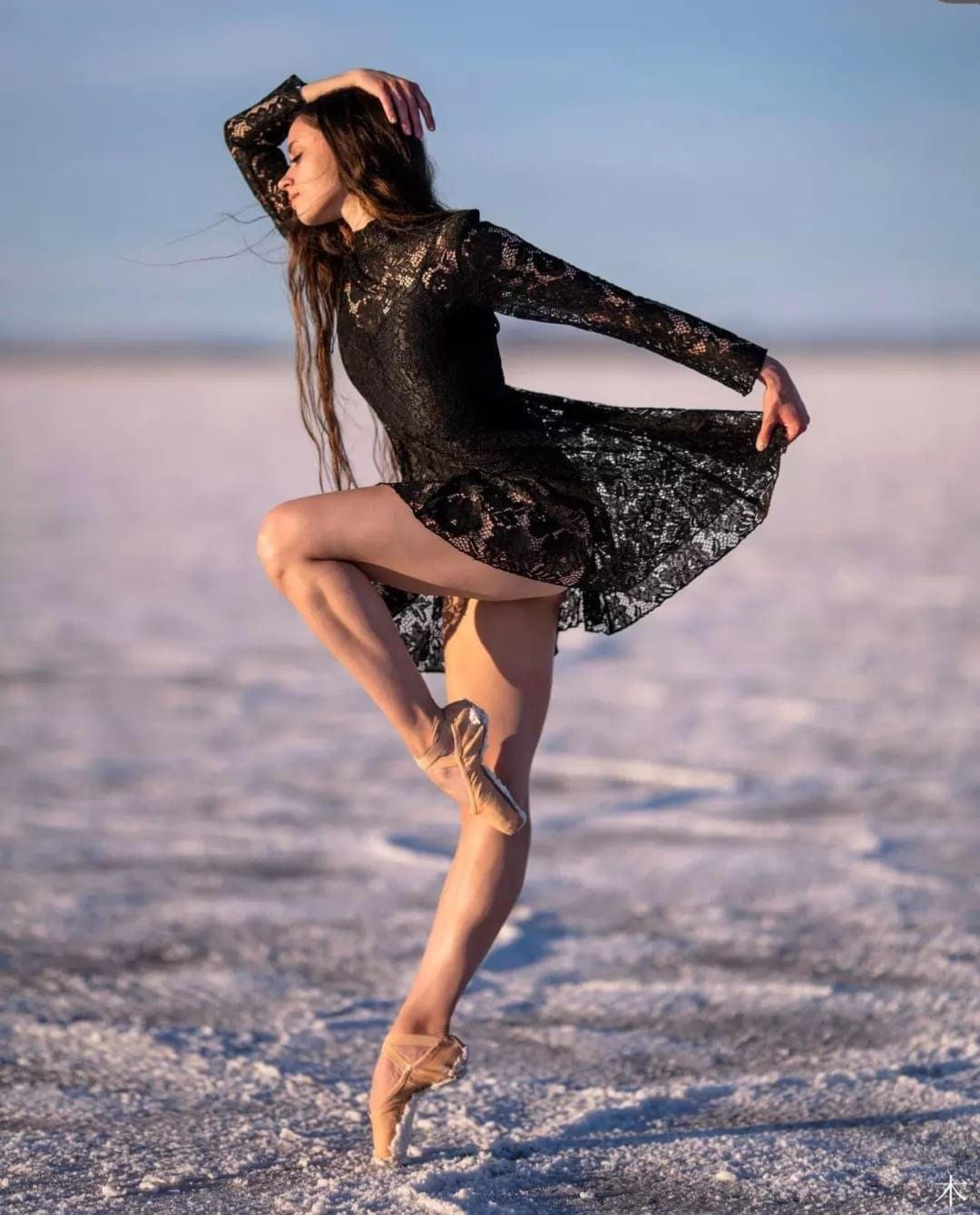 Dancer on snow Blank Meme Template