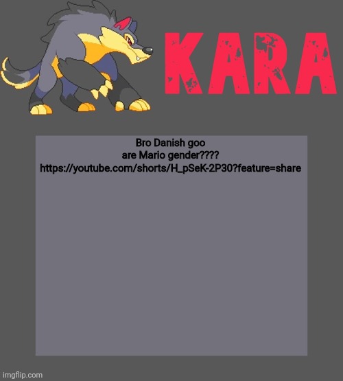 Kara's Luminex temp | Bro Danish goo are Mario gender???? https://youtube.com/shorts/H_pSeK-2P30?feature=share | image tagged in kara's luminex temp | made w/ Imgflip meme maker
