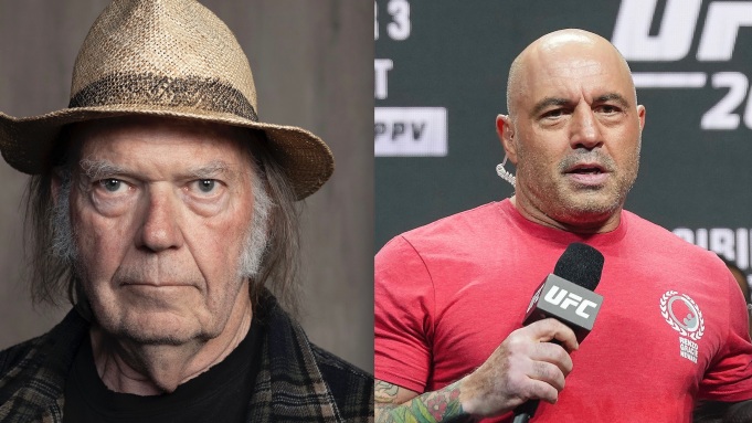 High Quality Neil Young and Joe Rogan Blank Meme Template