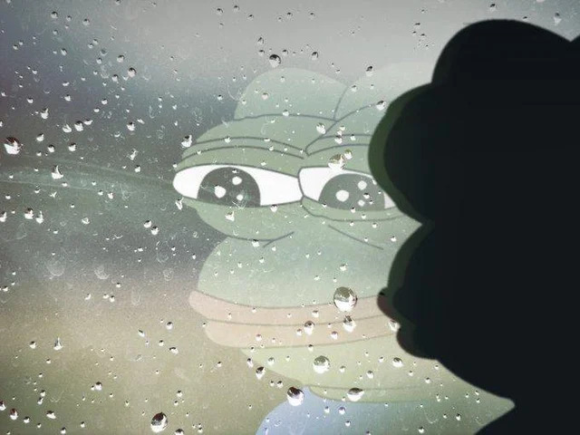Pepe staring out the window Blank Meme Template