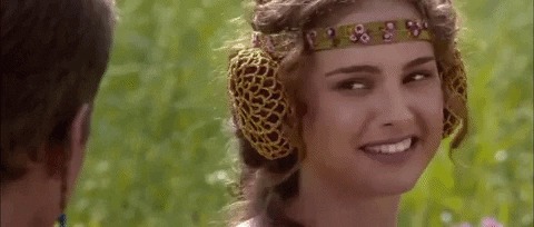 High Quality padme and anakin smiling at each other Blank Meme Template