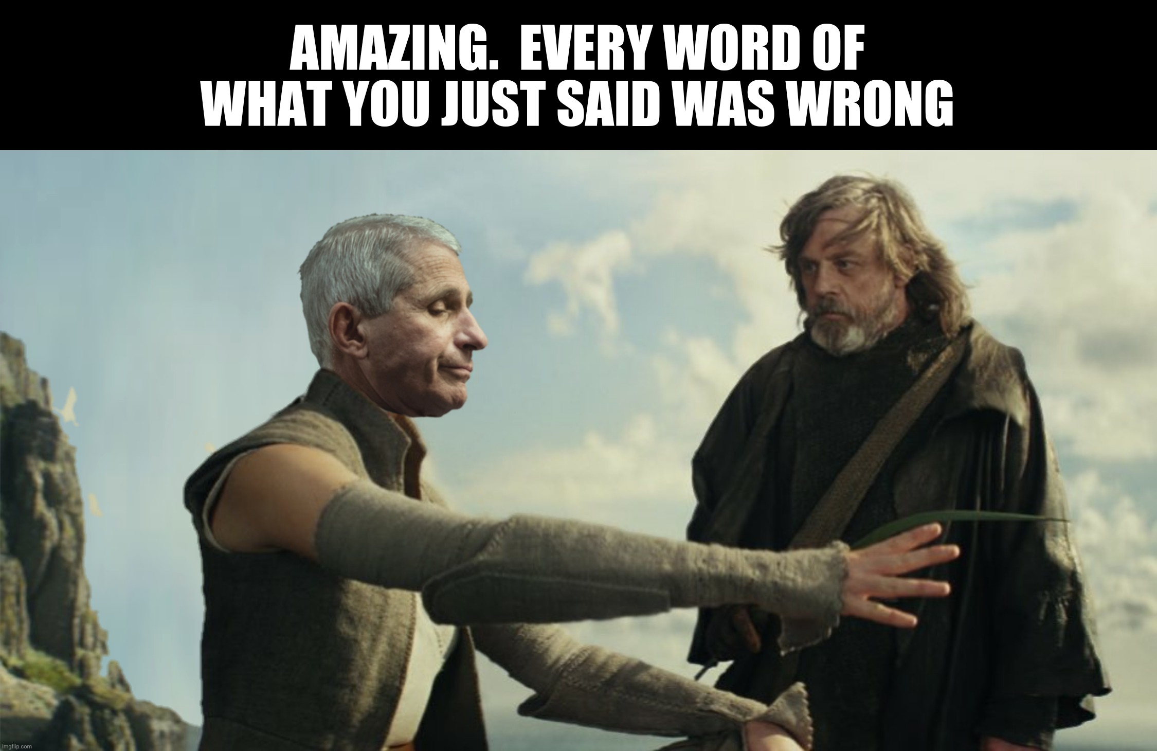 AMAZING.  EVERY WORD OF WHAT YOU JUST SAID WAS WRONG | made w/ Imgflip meme maker