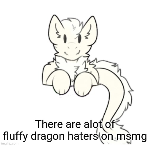 Fluffy dragon | There are alot of fluffy dragon haters on msmg | image tagged in fluffy dragon | made w/ Imgflip meme maker