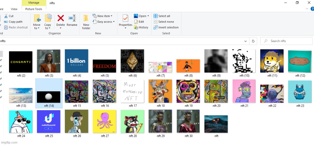 all of the nfts that i screenshotted | made w/ Imgflip meme maker