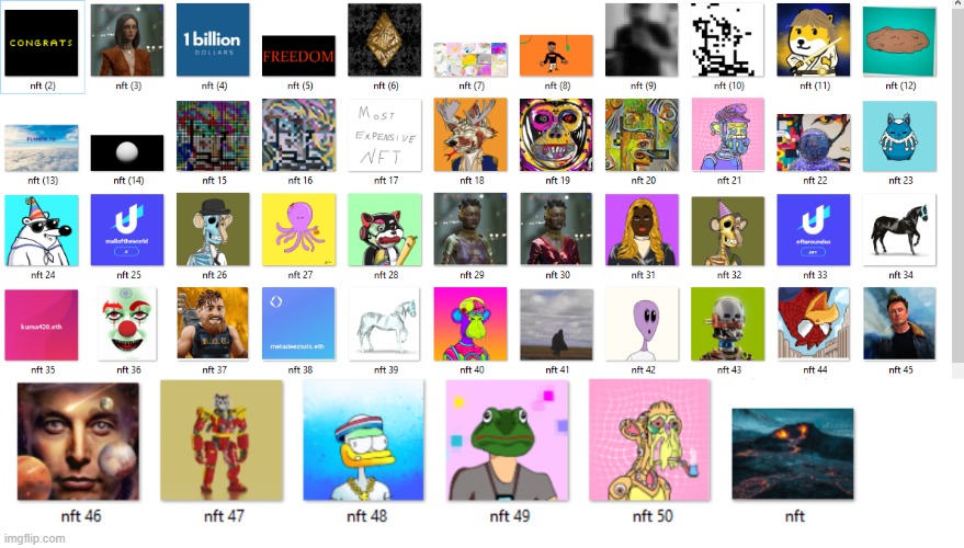LES GOOOO WE SCREENSHOTTED 50 NFTS | made w/ Imgflip meme maker