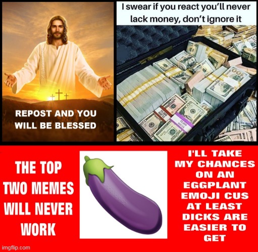 image tagged in social media,emoji,eggplant,lgbtq,jesus,money | made w/ Imgflip meme maker