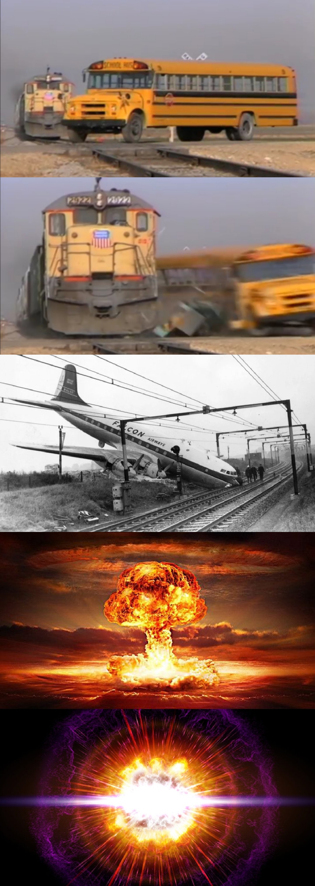 Train hitting school bus EXTENDED Blank Template Imgflip