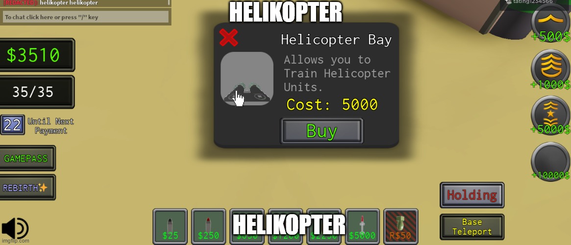 HELIKOPTER; HELIKOPTER | made w/ Imgflip meme maker