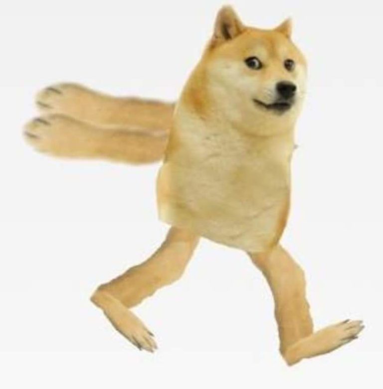 High Quality Doge Running Blank Meme Template