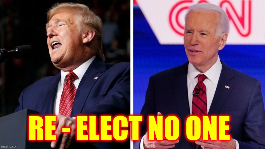 Why Would Any American Vote For The Division These Two Men Represent? | RE - ELECT NO ONE | image tagged in biden trump suburb slam,memes,politicians,liars,trumpublican terrorists,lock him up | made w/ Imgflip meme maker