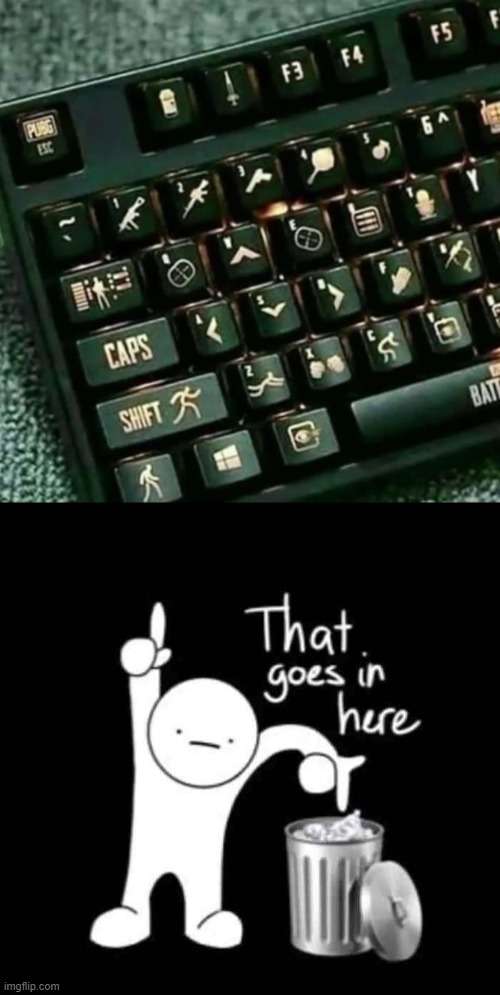 useless keyboard | image tagged in that goes in here | made w/ Imgflip meme maker