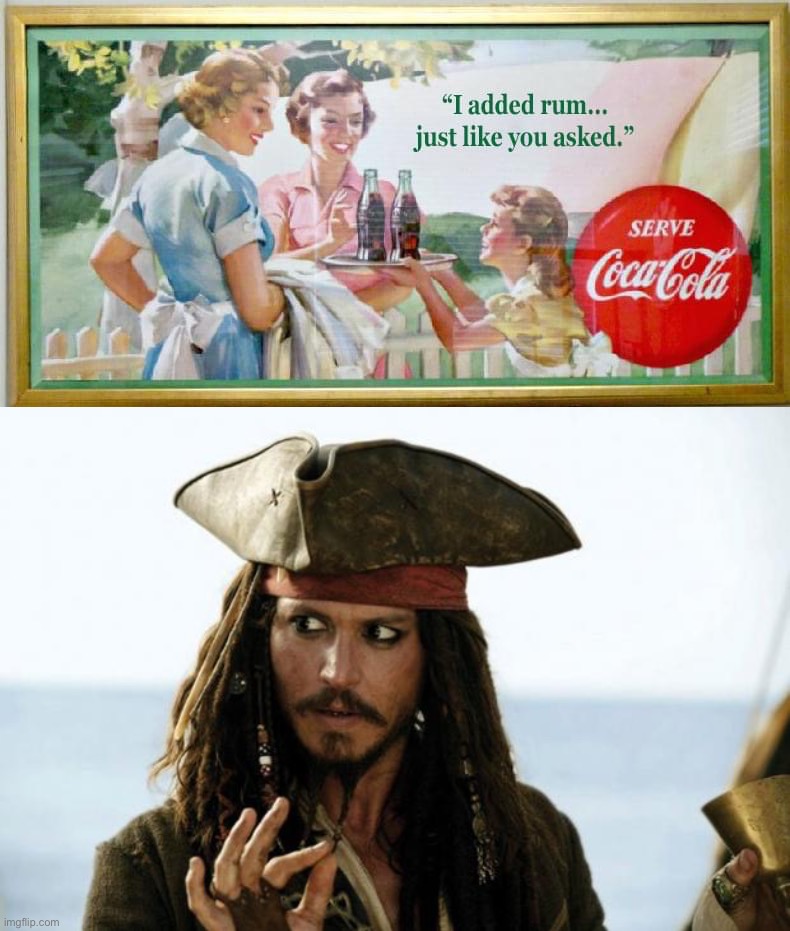 image tagged in curiously offensive vintage ads,jack sparrow pirate | made w/ Imgflip meme maker