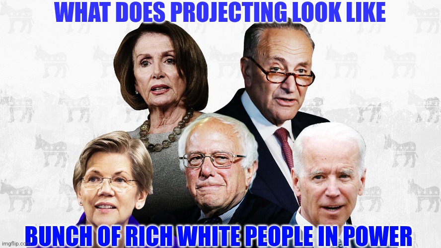 WHAT DOES PROJECTING LOOK LIKE BUNCH OF RICH WHITE PEOPLE IN POWER | made w/ Imgflip meme maker