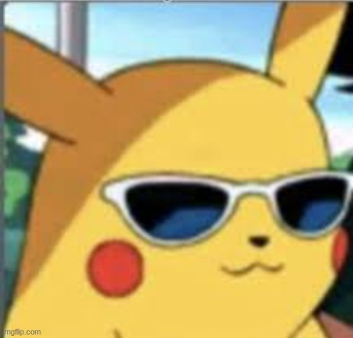 High Quality Swag Pikachu Blank Meme Template
