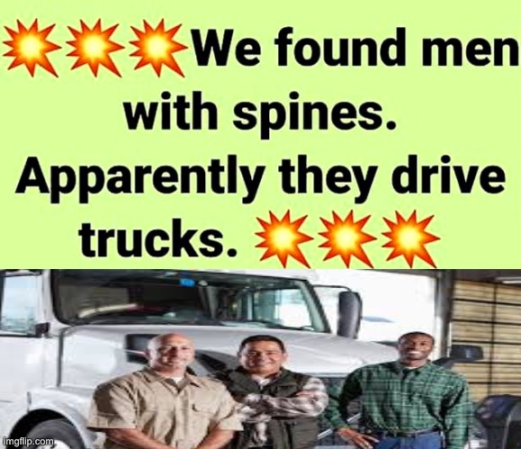 Strong men | image tagged in trucks,men,strong | made w/ Imgflip meme maker