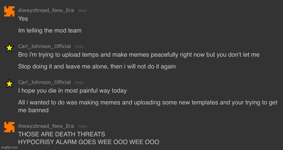 HYPOCRITE ALARM | made w/ Imgflip meme maker