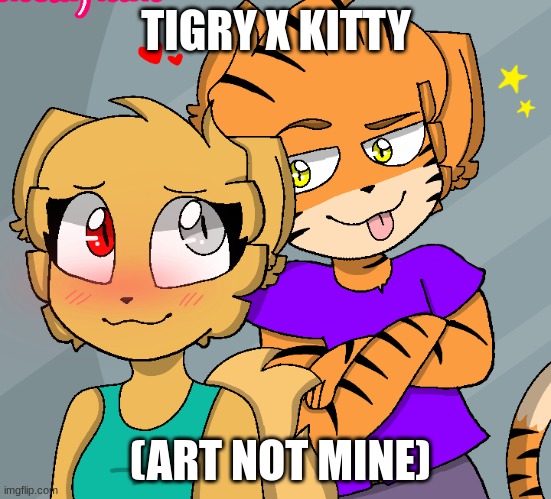 TIGRY X KITTY; (ART NOT MINE) | made w/ Imgflip meme maker