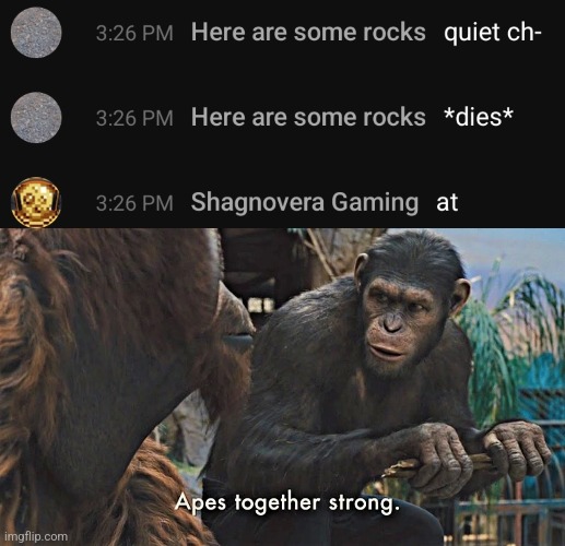 Am stronk | image tagged in ape together strong | made w/ Imgflip meme maker