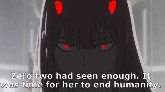 Zero two had seen enough Blank Meme Template