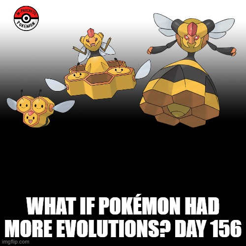 Check the tags Pokemon more evolutions for each new one. | WHAT IF POKÉMON HAD MORE EVOLUTIONS? DAY 156 | image tagged in memes,blank transparent square,pokemon more evolutions,combee,pokemon,why are you reading this | made w/ Imgflip meme maker
