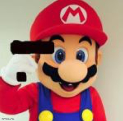 Suicidal Mario | image tagged in suicidal mario | made w/ Imgflip meme maker
