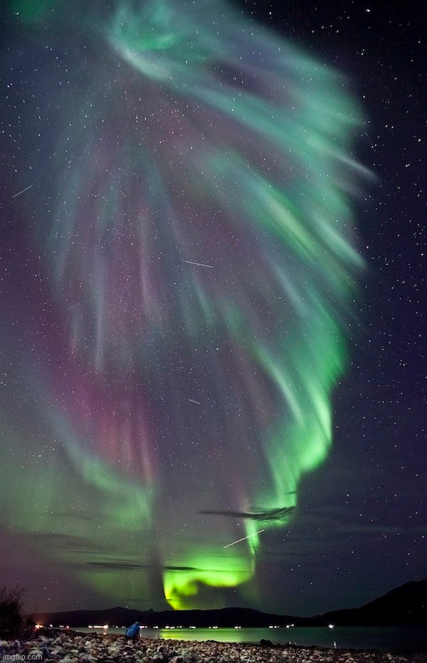 Aurora Borealis, Norway. Photo credit: Ole Christian Salomonsen | image tagged in awesome,pics,photography | made w/ Imgflip meme maker