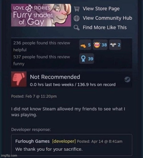 Delete steam, my man | image tagged in steam,furries | made w/ Imgflip meme maker