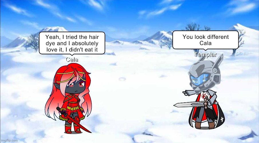 I redesigned Cala, Yes I made her look more like her inspiration | made w/ Imgflip meme maker