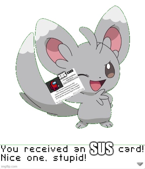 You received an idiot card! | SUS SUS | image tagged in you received an idiot card | made w/ Imgflip meme maker