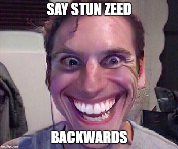 When The Imposter Is Sus | SAY STUN ZEED; BACKWARDS | image tagged in when the imposter is sus | made w/ Imgflip meme maker