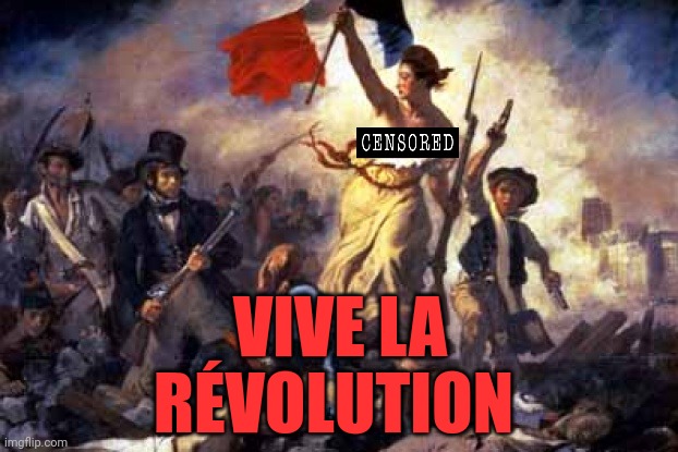 What's more offensive? Breasts or censoring classic art? Discuss. | VIVE LA RÉVOLUTION | image tagged in french revolution,boobs,censorship,this is offensive,and must be removed,from the interwebz | made w/ Imgflip meme maker