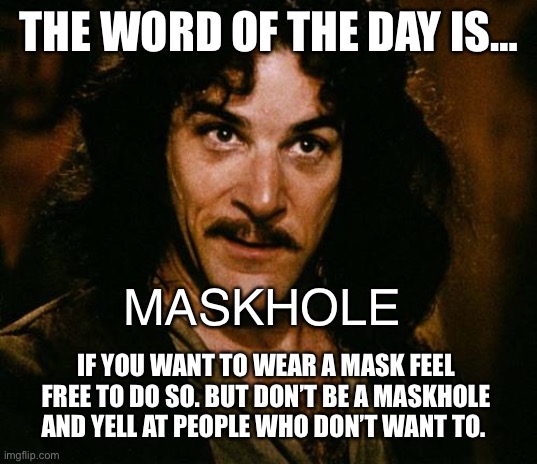Don’t be a MaskHole Karen! | THE WORD OF THE DAY IS…; MASKHOLE; IF YOU WANT TO WEAR A MASK FEEL FREE TO DO SO. BUT DON’T BE A MASKHOLE AND YELL AT PEOPLE WHO DON’T WANT TO. | image tagged in maskhole,karen,covid | made w/ Imgflip meme maker