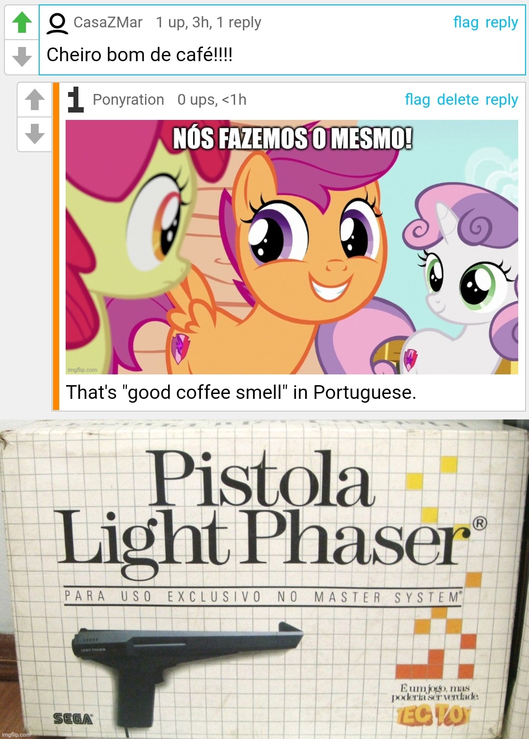 Portuguese Coffee User. | image tagged in pistola light phaser,portugal,multilingual,coffee | made w/ Imgflip meme maker