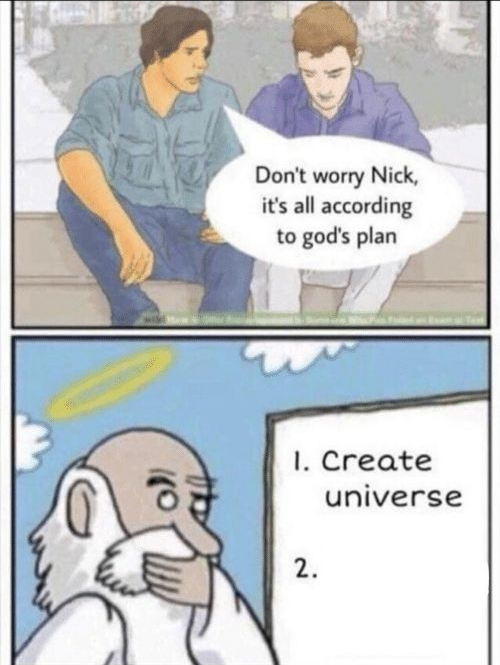 High Quality God's plan cropped Blank Meme Template