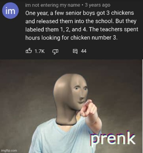 Prenk | image tagged in prenk | made w/ Imgflip meme maker