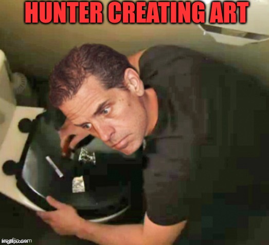 HUNTER CREATING ART | made w/ Imgflip meme maker