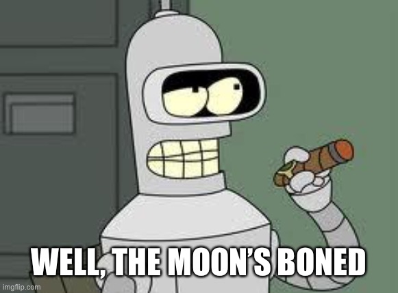 Bender | WELL, THE MOON’S BONED | image tagged in bender | made w/ Imgflip meme maker