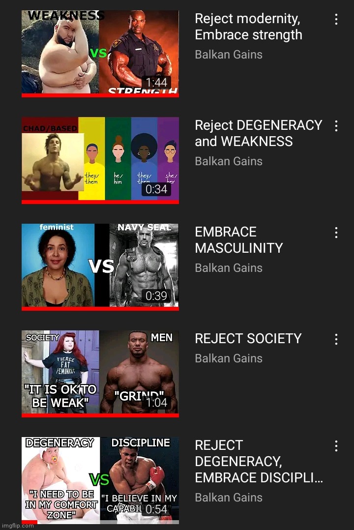 vids i watch to keep me motivated to work out. | made w/ Imgflip meme maker