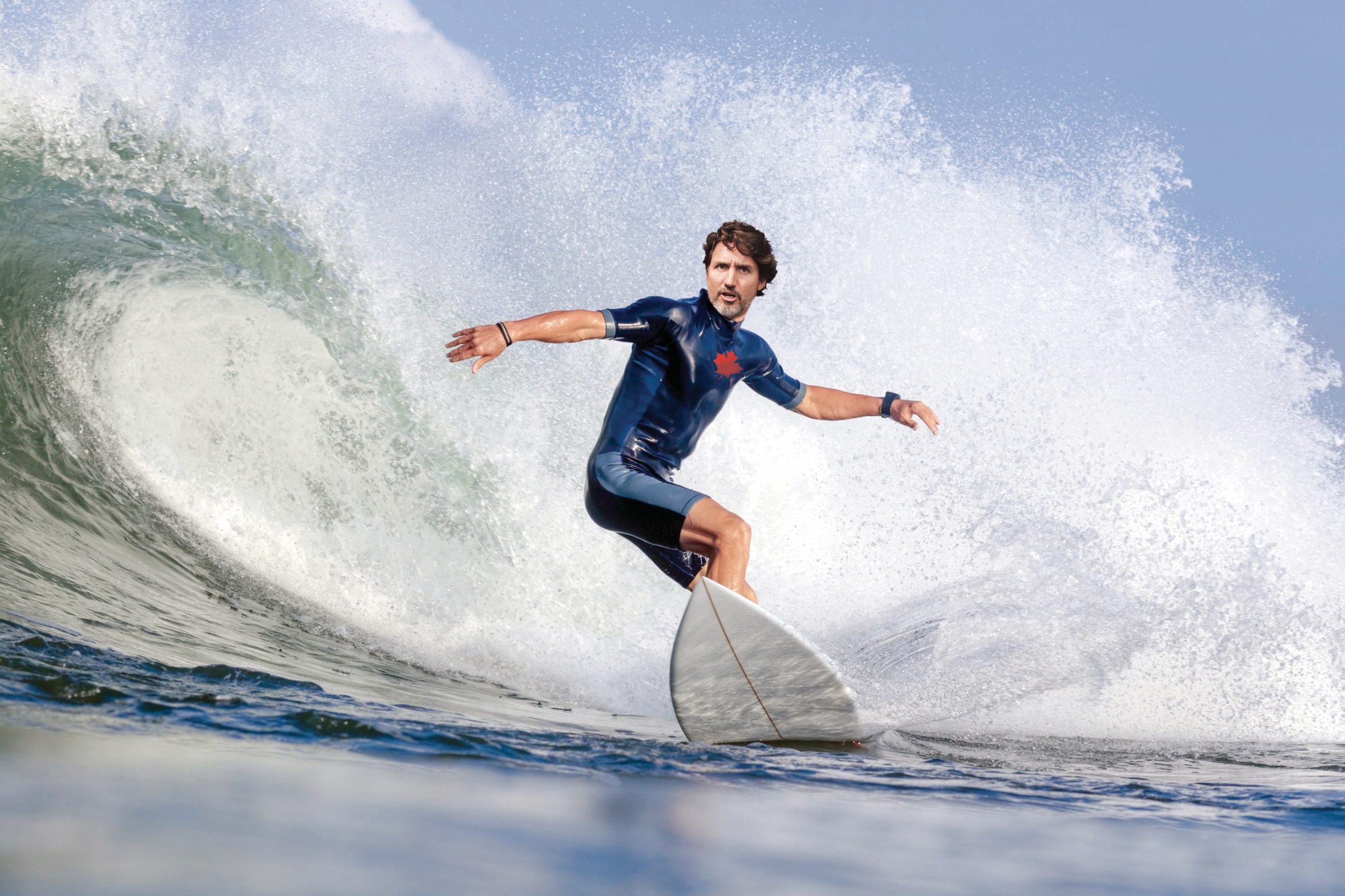 High Quality Trudeau surfing Blank Meme Template