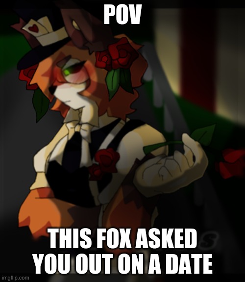 don't kill if you say no the rp wont start | POV; THIS FOX ASKED YOU OUT ON A DATE | made w/ Imgflip meme maker