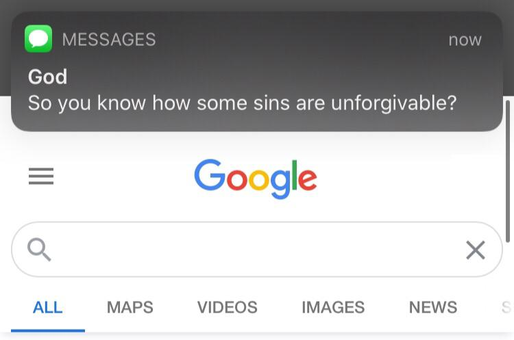 So you know how some sins are unforgivable?? Blank Meme Template